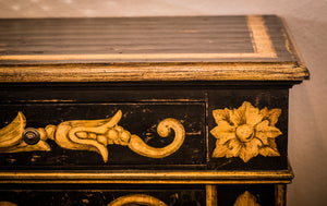 Black & Gold Hand-Painted Sideboard