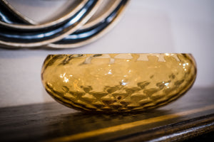 Large Amber Murano Glass Bowl
