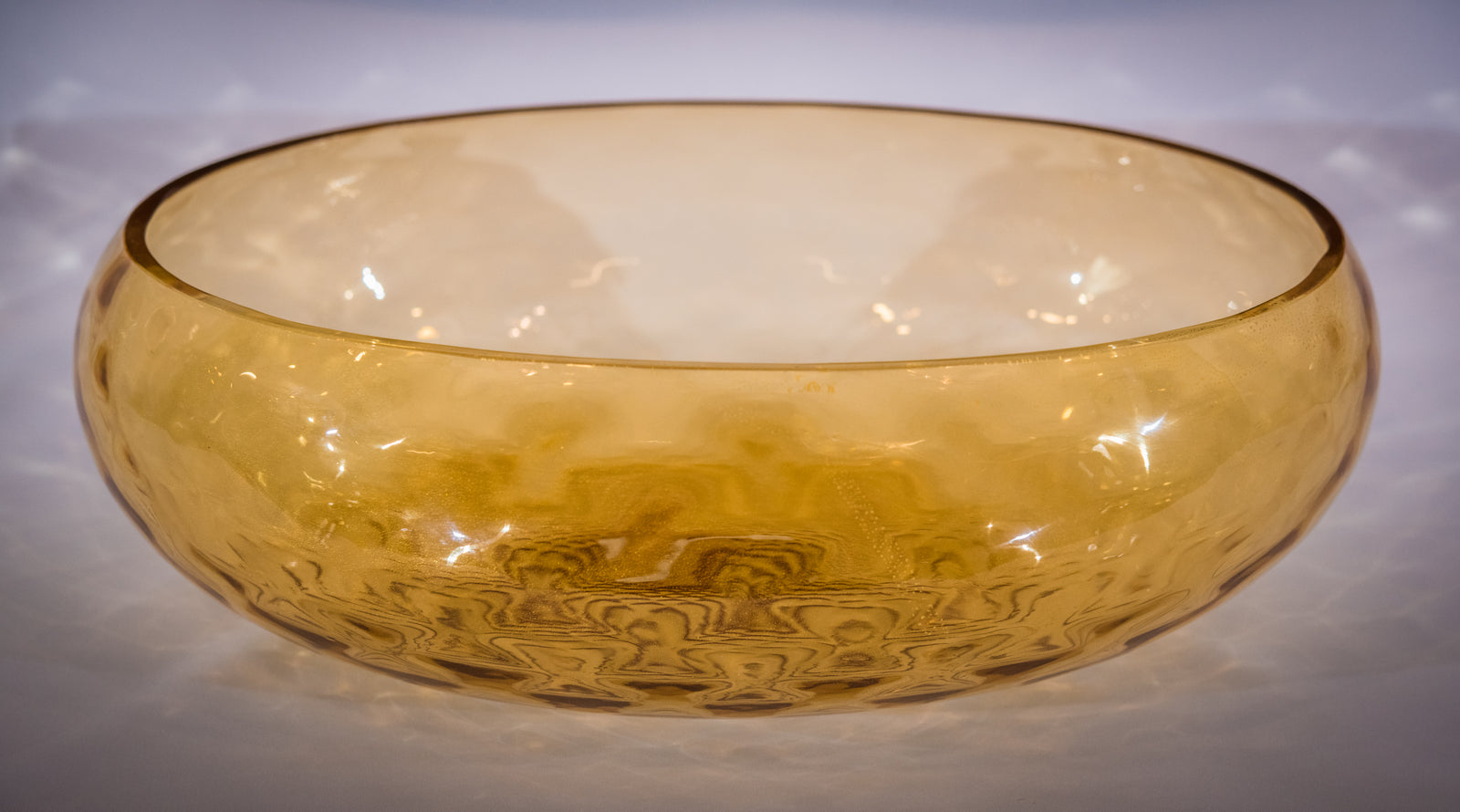 Large Amber Murano Glass Bowl