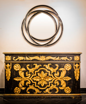 Black & Gold Hand-Painted Sideboard