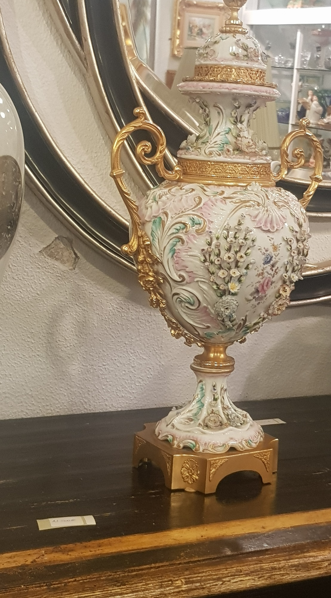 Lidded Meissen Style Urn