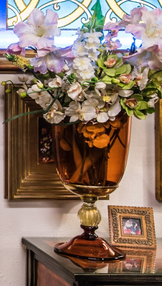 Huge Light Red Murano Glass Vase