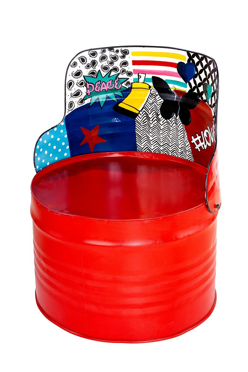 Red Oil Drum Chair