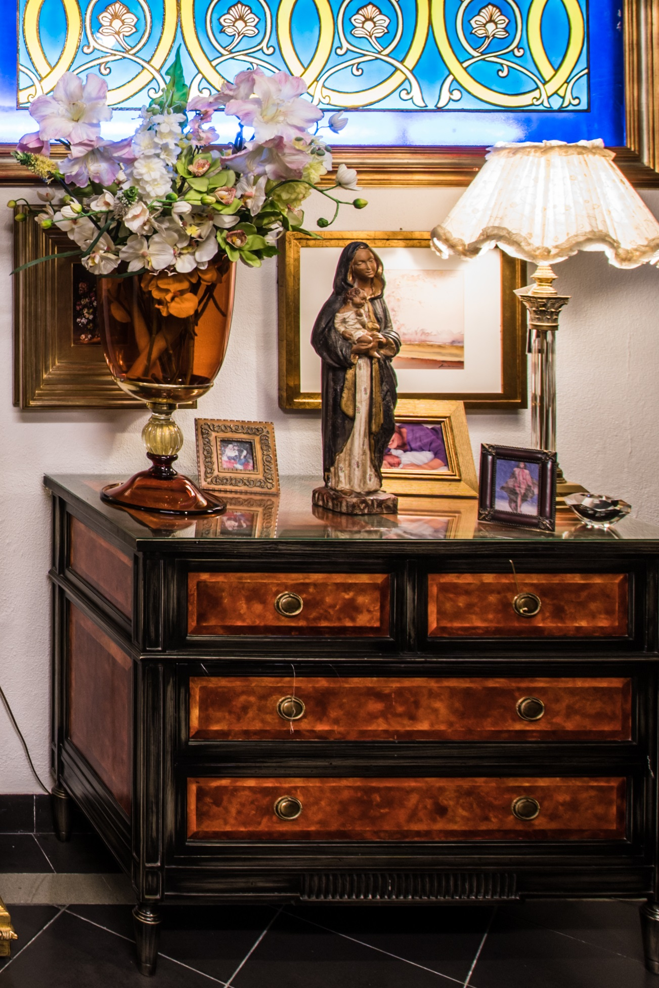 Huge Light Red Murano Glass Vase