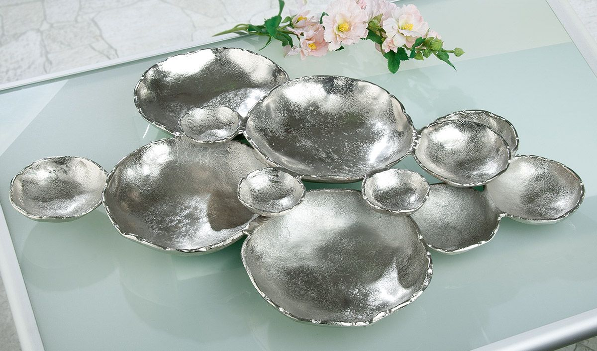 Multiple Silver Bowl Composition