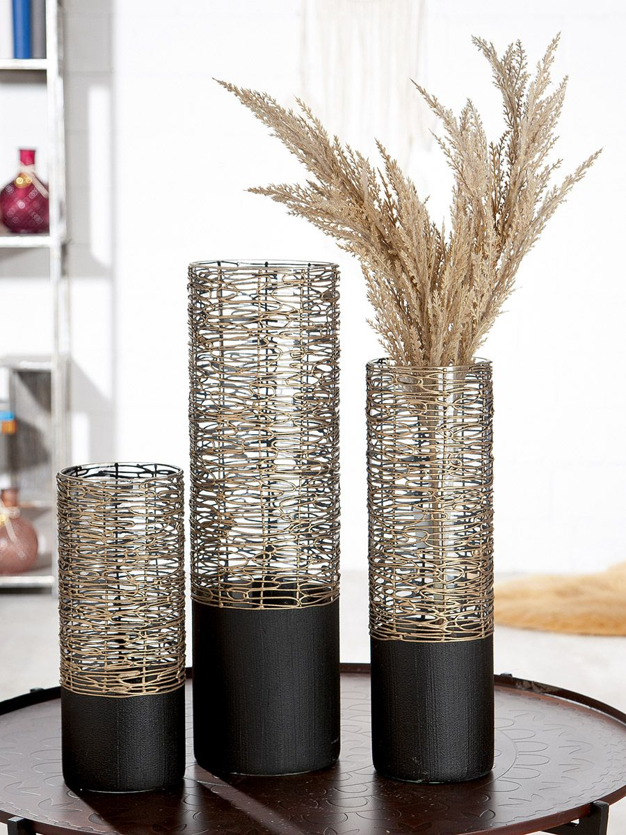 Wire Mesh Glass Vase