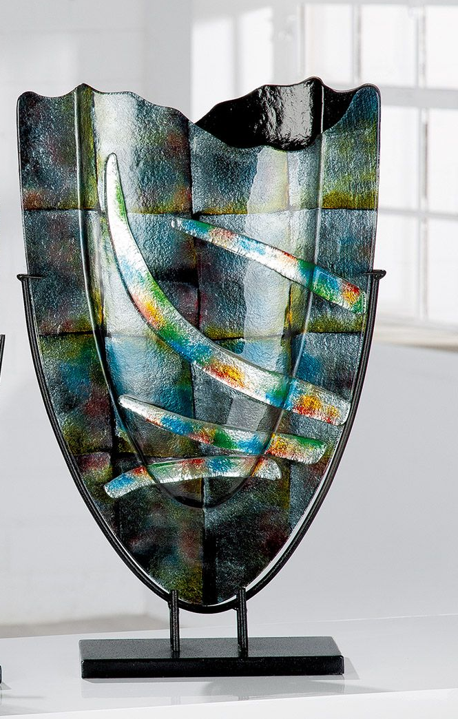 Tall Underwater Glass Vase on Stand