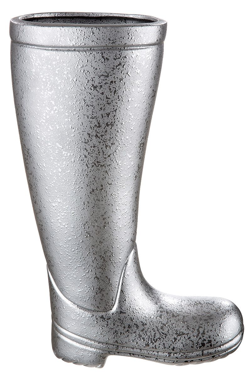 Silver Boot Umbrella Stand