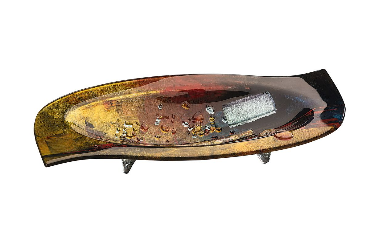 Autumn Leaves Glass Bowl