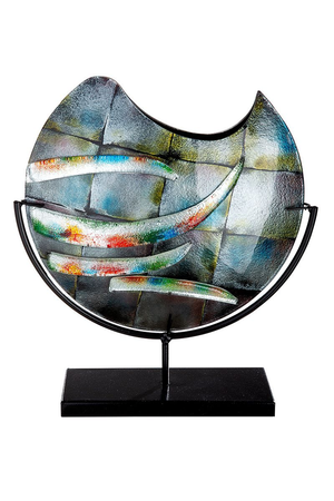 Round Underwater Glass Vase on Stand