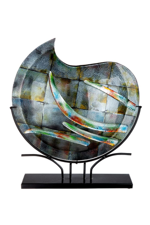 Round Underwater Glass Vase on Stand