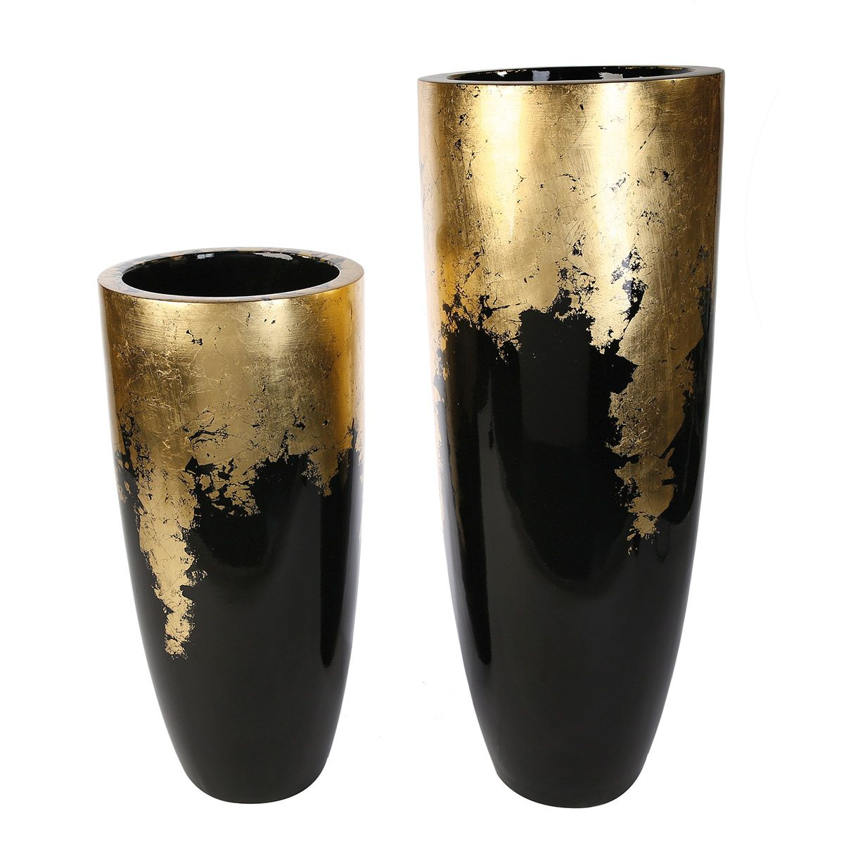Black and Gold Floor Planter