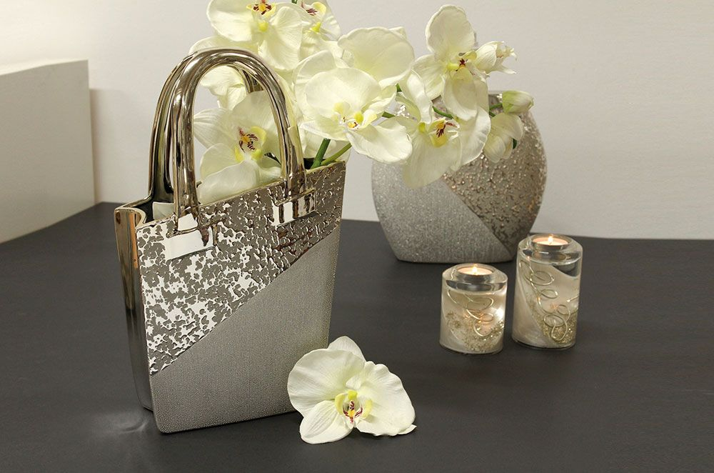 Silver Shopper Vase