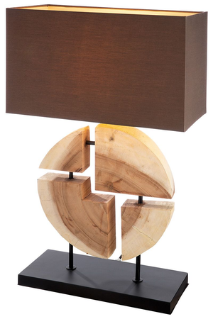 Woods Natural Table Lamp Circle