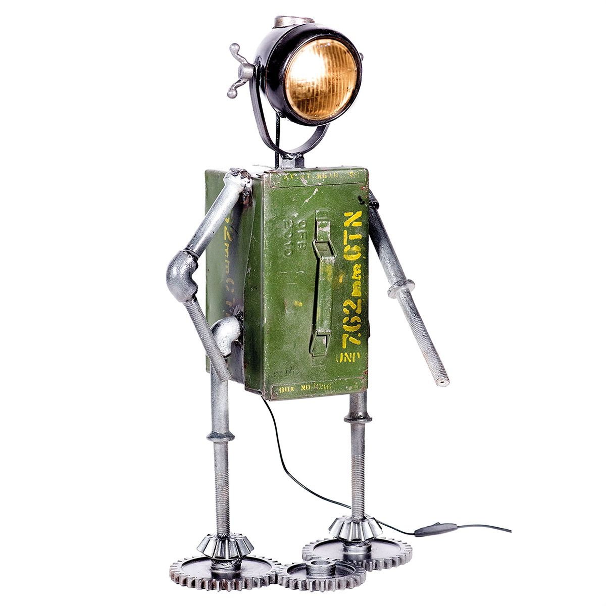Green Robot Standing Lamp with Storage