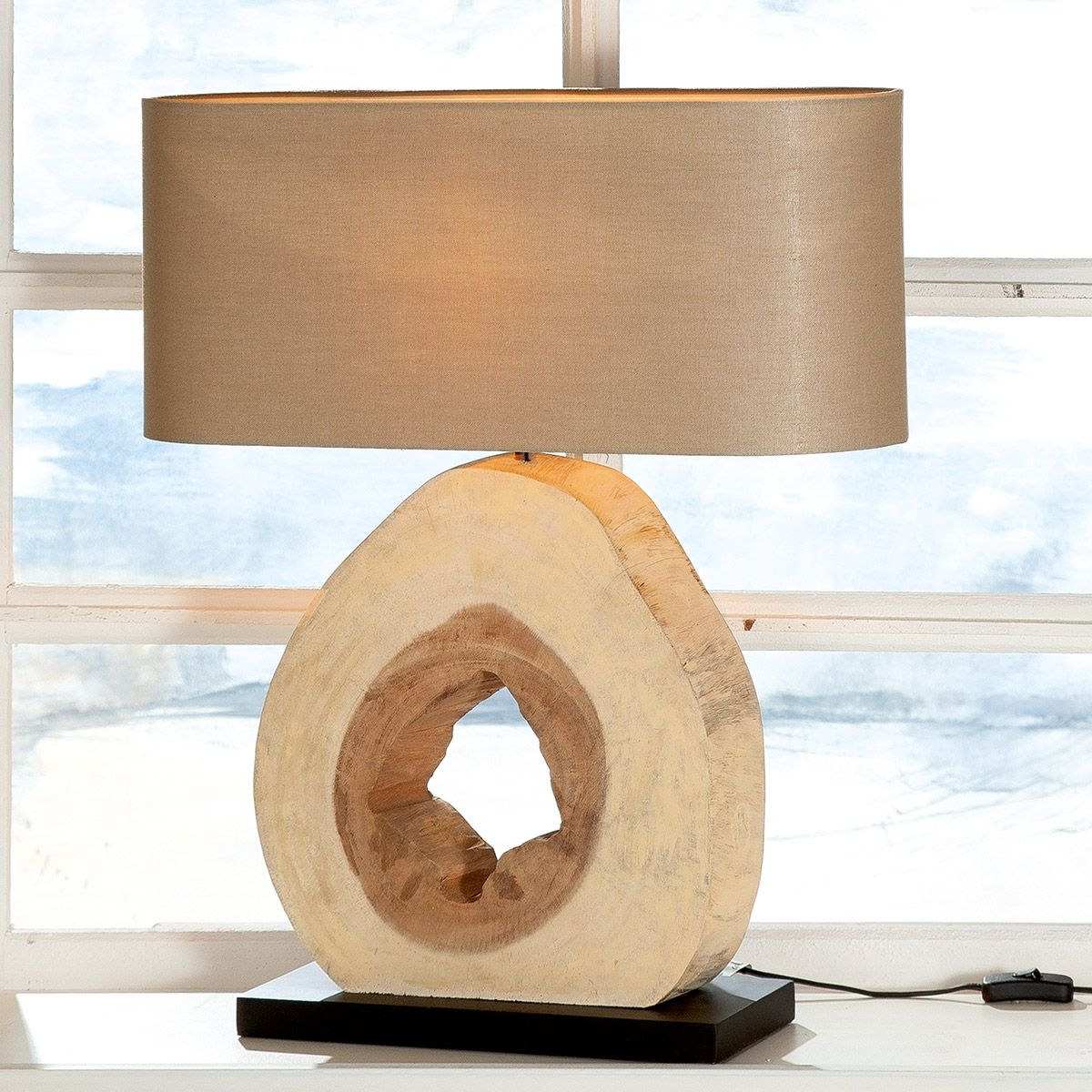Woods Natural Table Lamp Slice