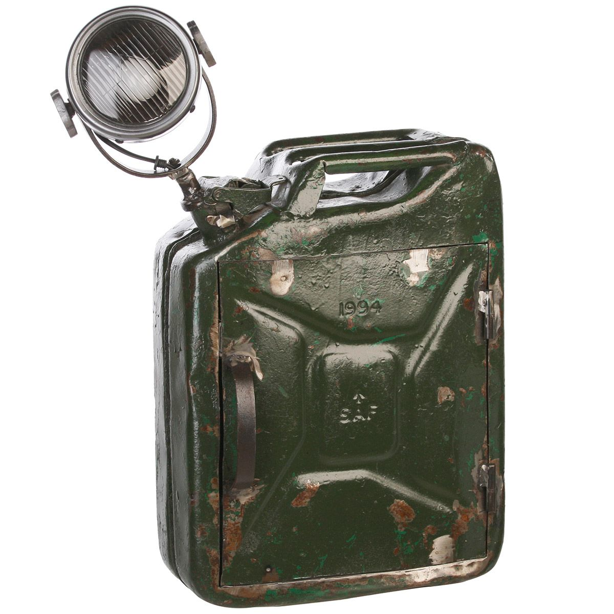 Green Gas Can Lamp with Storage