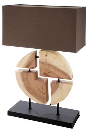 Woods Natural Table Lamp Circle