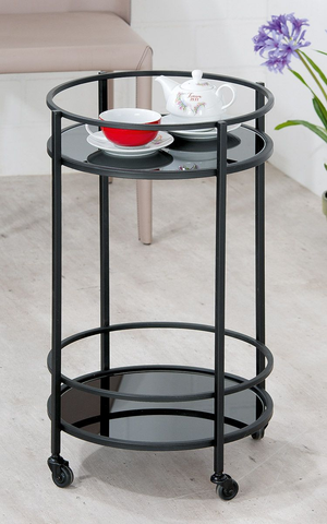 Nero Round Bar Trolley