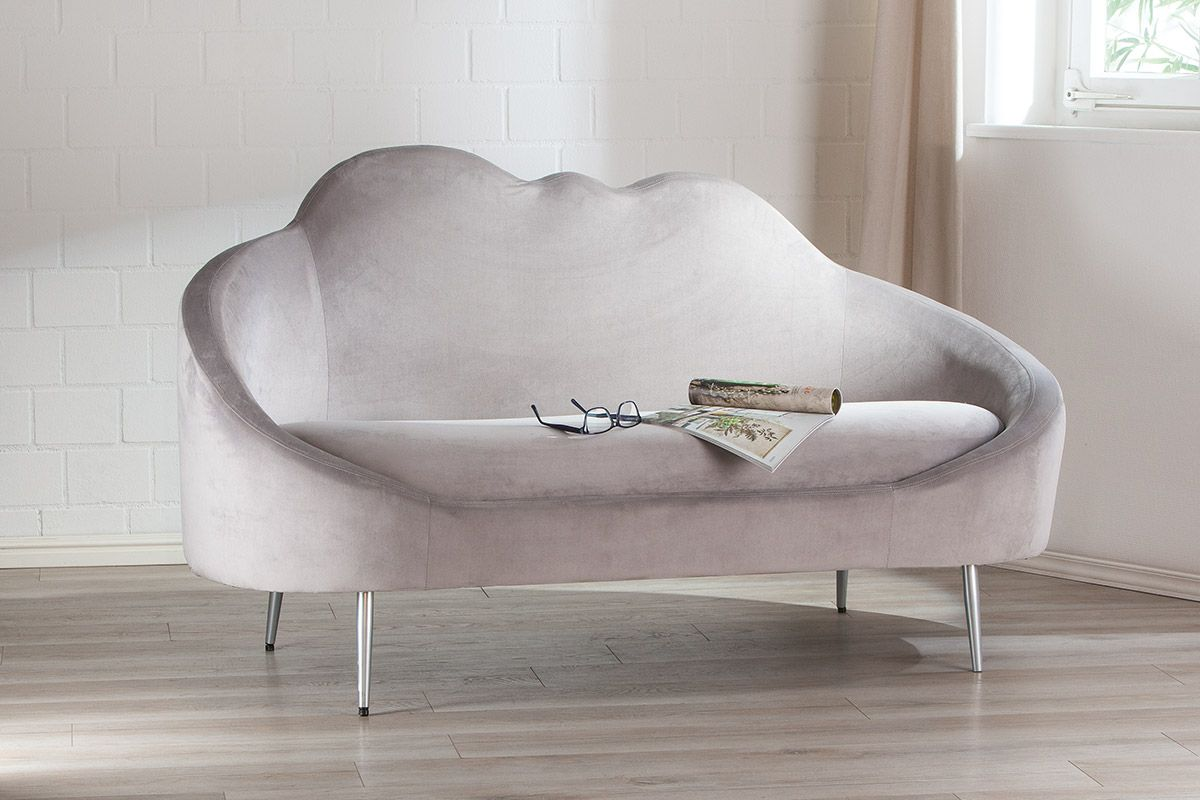 Grey Velvet Cloud Sofa