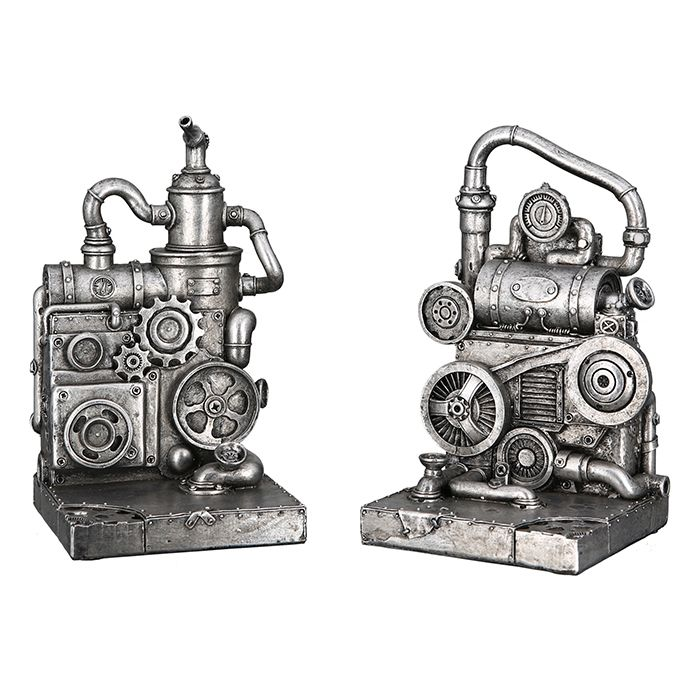 Steampunk Machine Bookends