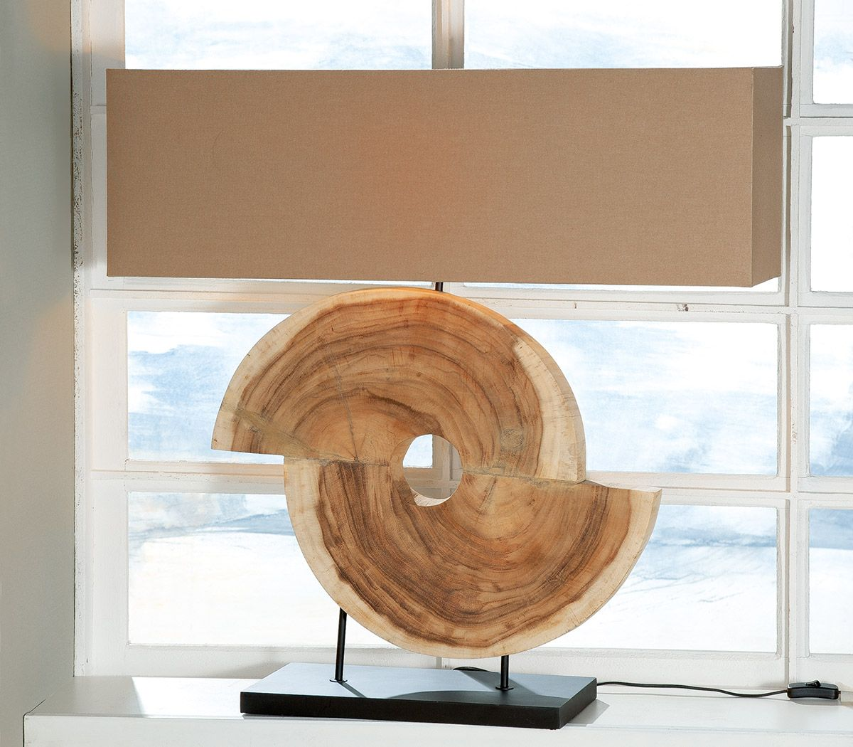 Woods Natural Table Lamp Slices