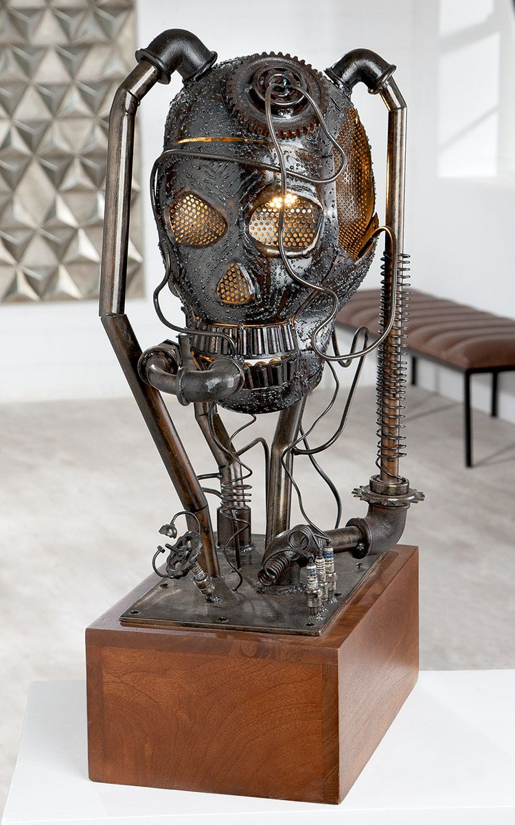 Steampunk Gas Mask Table Lamp