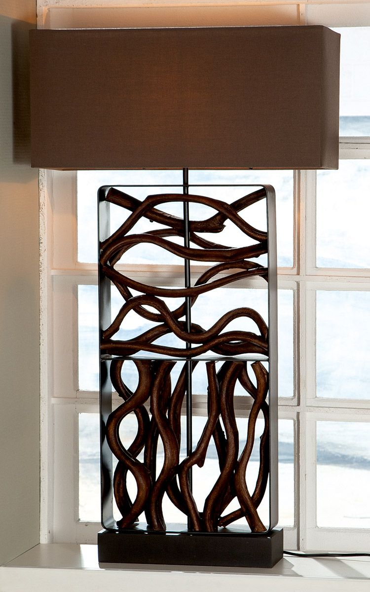 Roots Brown Table Lamp