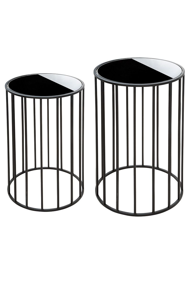 Nero Round Side Table Set