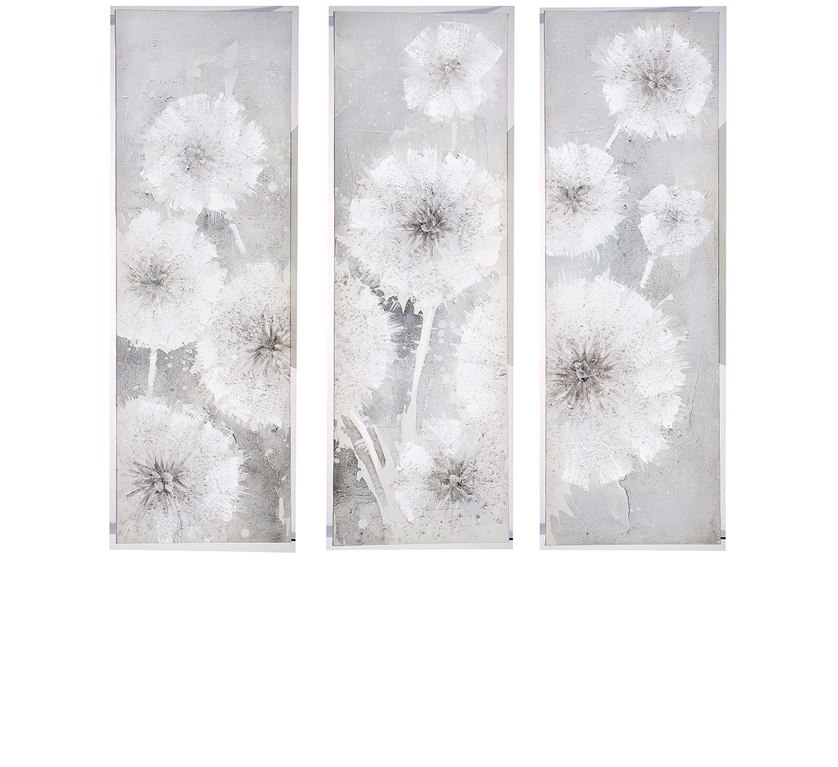 Dandelion Silver Triptych