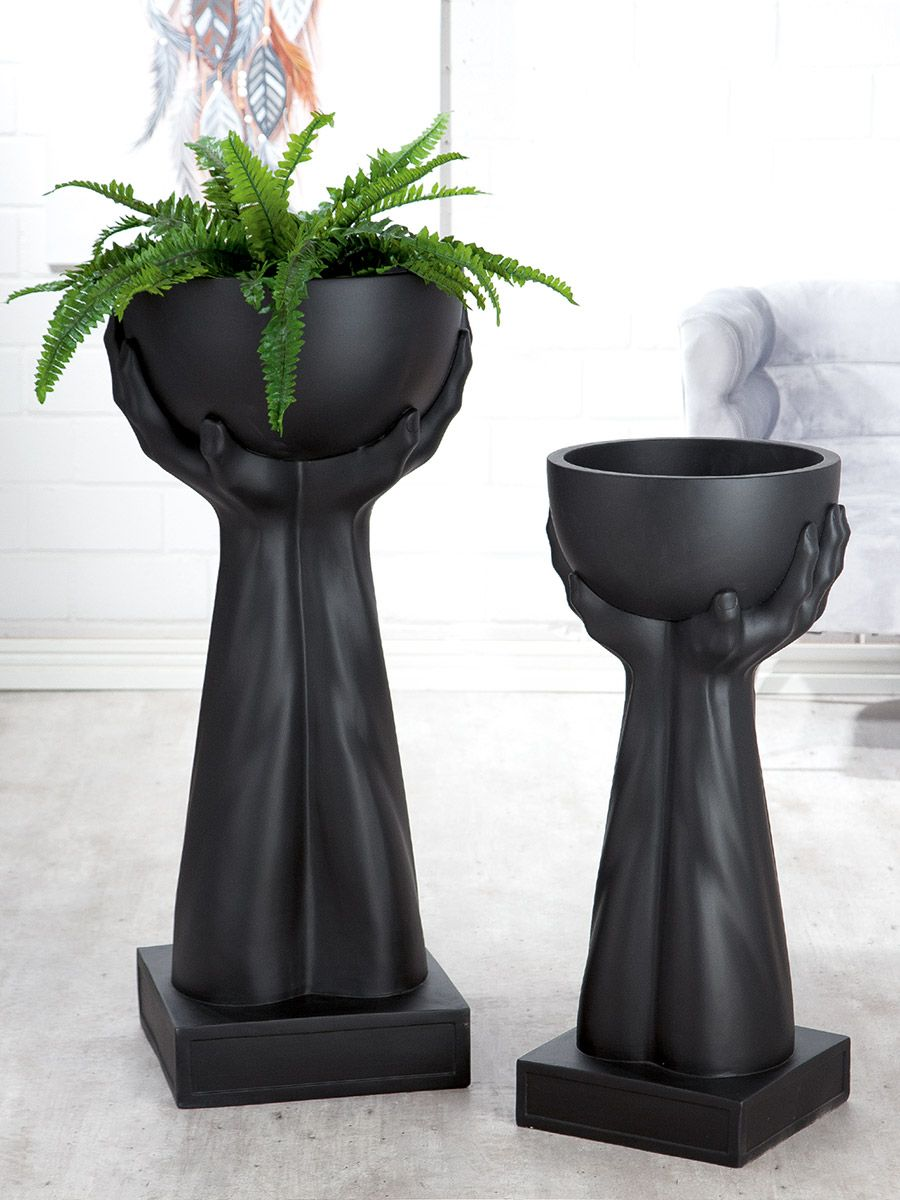 Black Hands Planter Stand