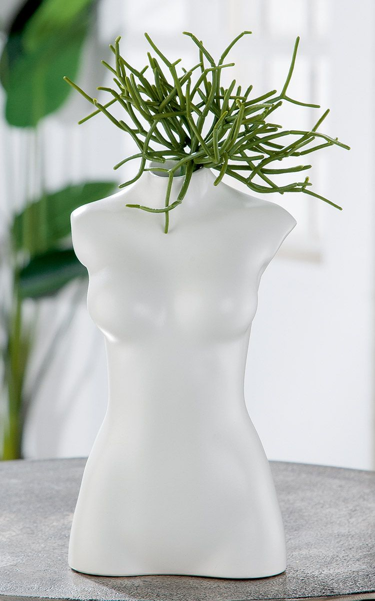 White Nude Flower Vase