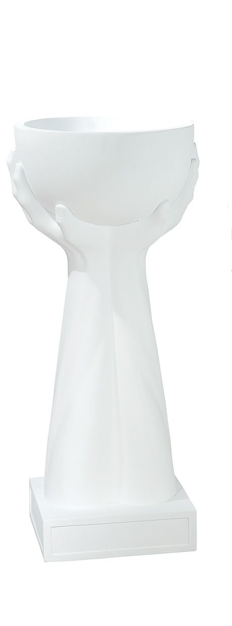 White Hands Planter Stand
