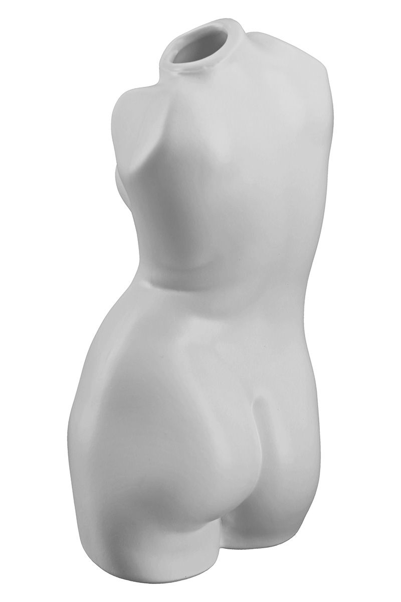 White Ceramic Nude Flower Vase