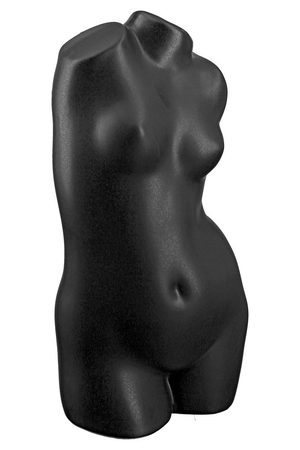 Black Ceramic Nude Flower Vase